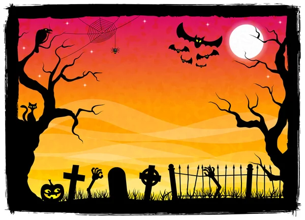 Spooky halloween achtergrond — Stockvector