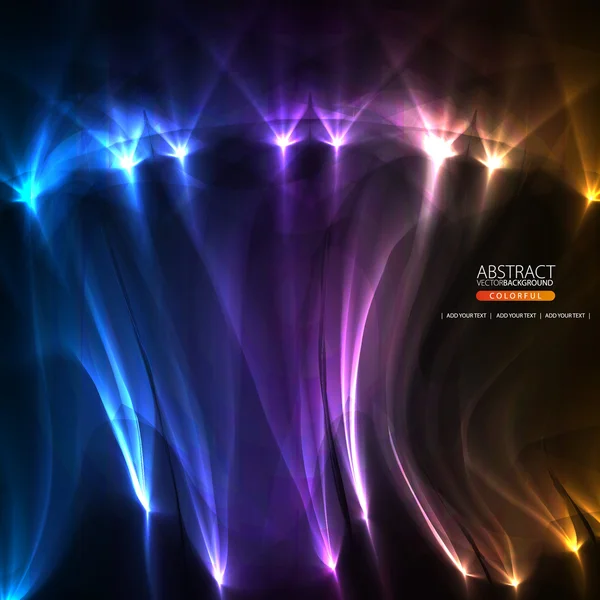 Абстрактний фон з кольоровими вогнями — стоковий вектор