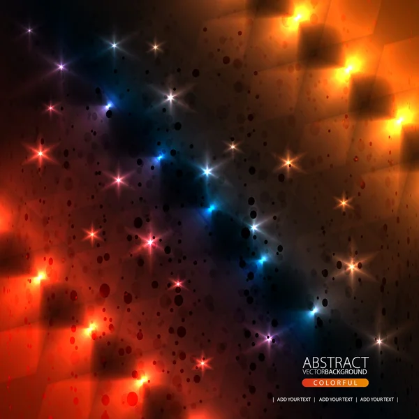 Fondo colorido abstracto con luces — Vector de stock