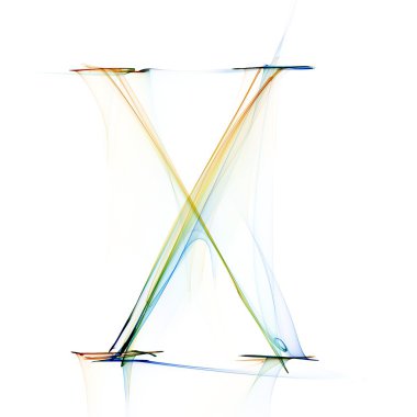 el yazısı dumanlı renkli yazı tipi. x