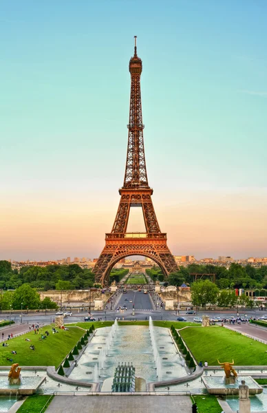 Torre Eiffel y Trocadero — Foto de Stock