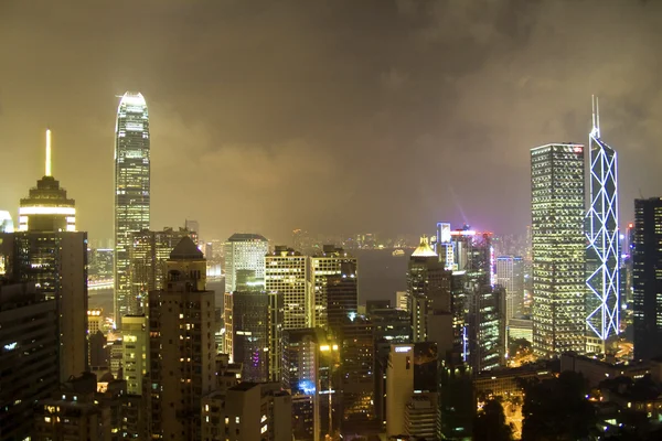 Hong kong bay gece — Stok fotoğraf