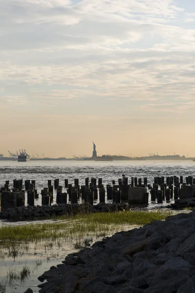 Manhattan view brooklyn, new york, ABD — Stok fotoğraf