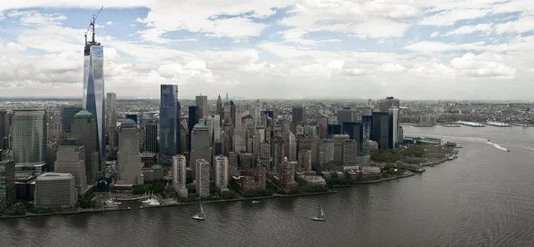 Vista de Manhattan desde un helicóptero, Nueva York, EE.UU. —  Fotos de Stock