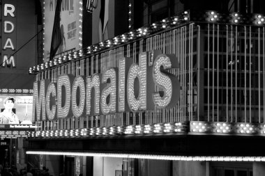 Famous food on Times Square, New York clipart