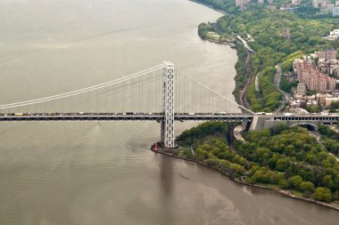 Manhattan 'ın havadan görünüşü, New York, ABD