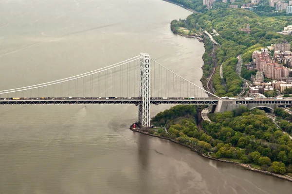 Widok z lotu ptaka na Manhattan, Nowy Jork, USA — Zdjęcie stockowe