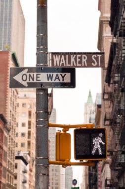 SOHO street signs in New York, USA clipart