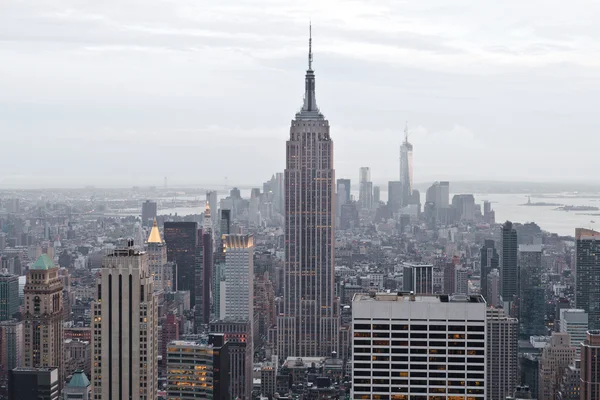 Manhattan widok z rockefeller center, new york, Stany Zjednoczone Ameryki — Zdjęcie stockowe