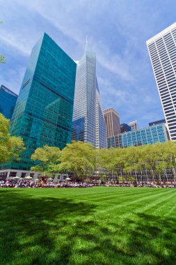 Bryant park ve binalar, new york city