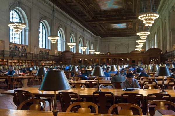 Salle de lecture principale Rose à New York Public Library, NYC — Photo