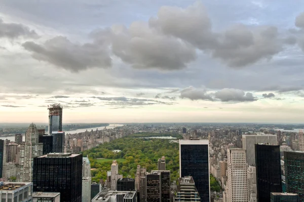 Upper Manhattan and Central Park high view, New York, USA — Stock Photo, Image