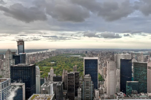 Upper manhattan en central park hoge bekijken, new york, Verenigde Staten — Stockfoto