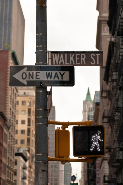 SOHO sinais de rua e alguns adesivos sobre eles — Fotografia de Stock