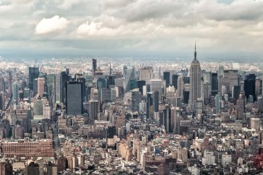 Manhattan defne bir helikopter, new york, ABD.