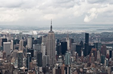 Manhattan defne bir helikopter, new york, ABD.