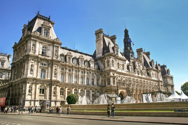 The Hôtel de Ville in Paris front view