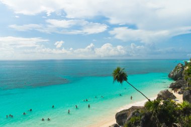 Tulum beach in Quintana Roo, México clipart