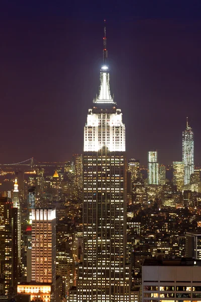 Manhattan and Empire State building, New York, USA. — Stock Photo, Image