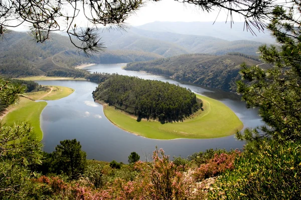 Meander of the Alagon River, Extremadura (Espanha ) — Fotografia de Stock