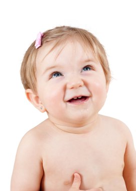 Şirin Bebek kız gülümseyerek bakıyor