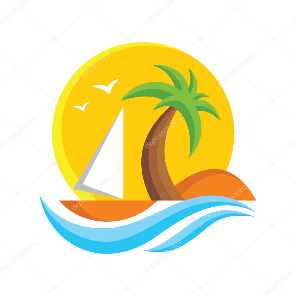 Travel logo vector sign for a travel agency, a travel blog, for the development of design materials.