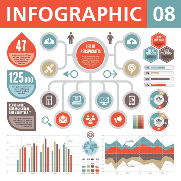 Elementos infográficos 08 — Archivo Imágenes Vectoriales