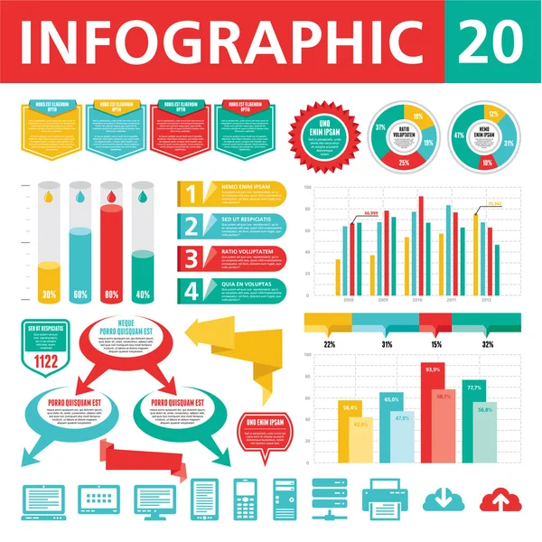 Elementi infografici 20 — Vettoriale Stock