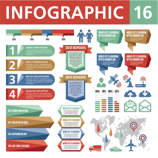 Elementos Infográficos 16 — Vetor de Stock