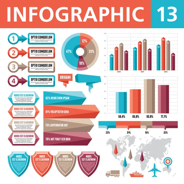 Elementos infográficos 13 — Vetor de Stock