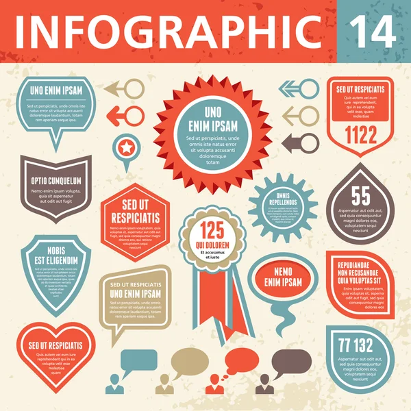 Elementi infografici 14 — Vettoriale Stock