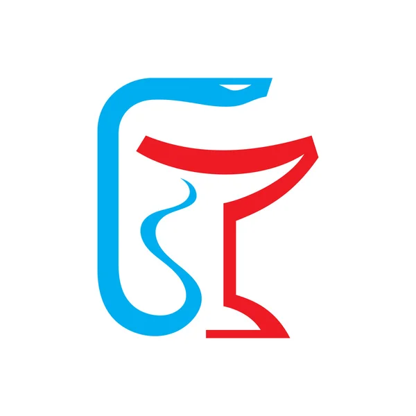 Wąż medycznych - logo znak 1 — Wektor stockowy