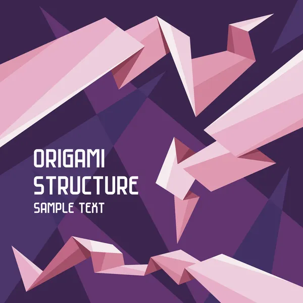 Concepto de estructura de origami — Vector de stock