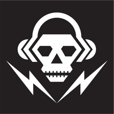 Kafatası müzik logo işareti 2