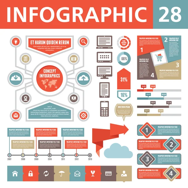 Infográficos Elementos 28 Vetores De Bancos De Imagens