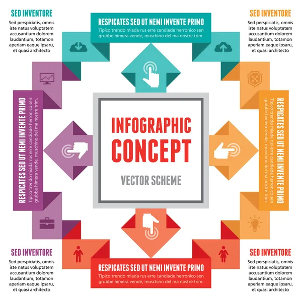 Infographic kavramı - tasarlamak vektör düzeni — Stok Vektör