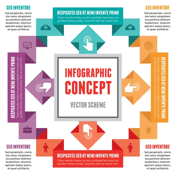 Concepto infográfico - Esquema vectorial abstracto — Archivo Imágenes Vectoriales