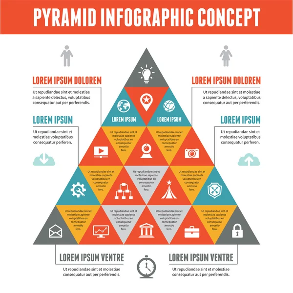 Infografisches Konzept - Vektorschema mit Symbolen — Stockvektor