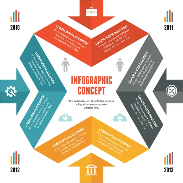 Infographic koncept - vektor systemet med ikoner — Stock vektor