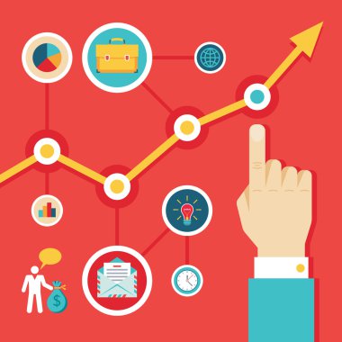 Infographic düz tasarım stili tanıtımı için illüstrasyon kavramı