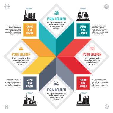Infographic iş kavramı düz tasarım stili tanıtımı için