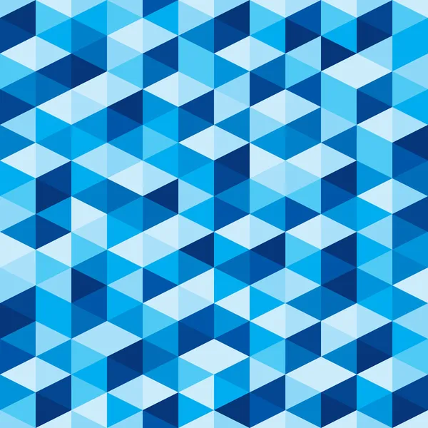 Fondo geométrico abstracto - Patrón azul sin costuras — Vector de stock