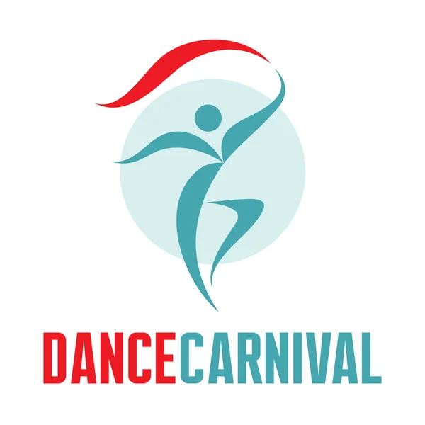Carnaval de danse - Modèle de logo vectoriel — Image vectorielle