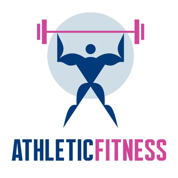 Fitness atletico - Segno del logo vettoriale — Vettoriale Stock