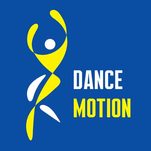 Movimiento de danza - Vector Logo Sign — Archivo Imágenes Vectoriales