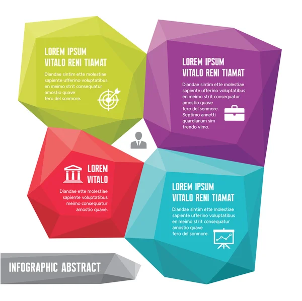 Infografía Concepto de negocio para la presentación — Vector de stock