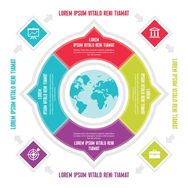 Infografisches Businesskonzept zur Präsentation — Stockvektor