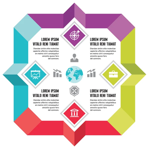 Infographic Business Concept - Idéia Criativa Ilustração para apresentação de negócios — Vetor de Stock