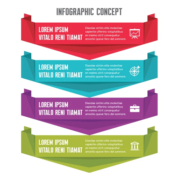 Infografía Concepto de negocio para la presentación — Archivo Imágenes Vectoriales