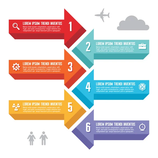 Conceito de Negócios Infográficos para Apresentação — Vetor de Stock